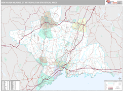 New Haven-Milford Metro Area Digital Map Premium Style